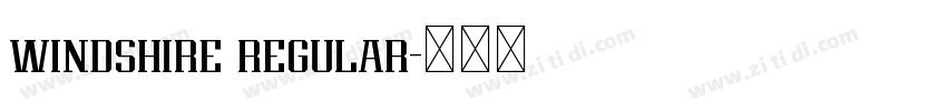 windshire regular字体转换